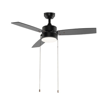 Blair 42" 1-Light Modern Minimalist 3-Speed Iron Height Adjustable Integrated LED Ceiling Fan with Pull Chains - JONATHAN Y